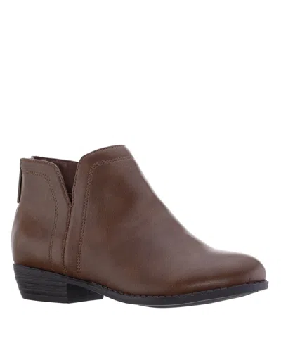 Nina Kids' Toddler Girls Olympia Zipper Closure Ankle Boot In Brown