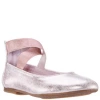 Nina Little Kid's & Kid's Metallic Leather Ballet Flats In Rose Gold Distressed