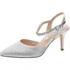 Nina Tucker Womens Satin Kitten Ankle Strap