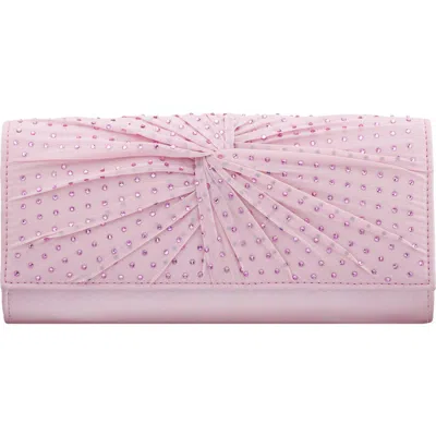 Nina Unique Crystal Clutch In Pink