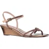 Nina Valeria Ankle Strap Wedge Sandal In Bronze