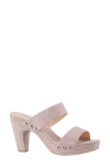 Nina Vegas Platform Slide Sandal In Beige