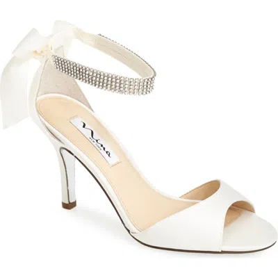 NINA NINA 'VINNIE' CRYSTAL EMBELLISHED ANKLE STRAP SANDAL