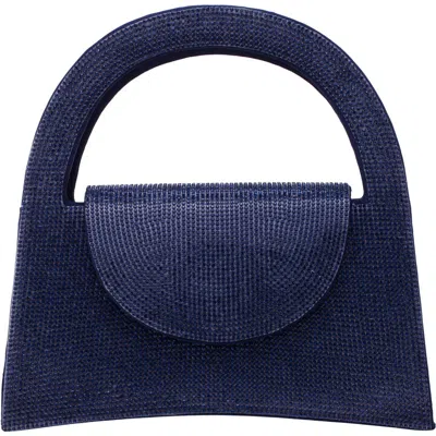 Nina Vixen Crystal Embellished Handbag In Navy
