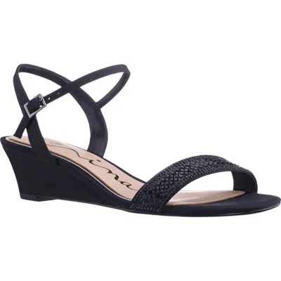 Nina Vonda Ankle Strap Wedge Sandal In Blue