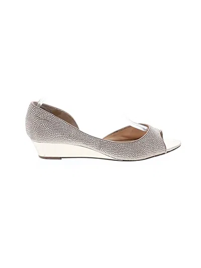 Pre-owned Nina Wedges In Silver