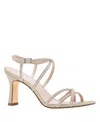 Nina Anna Womens Satin Slingback Sandals In Gold
