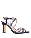 Nina Anna Womens Embellished Open Toe Pumps In Navy Satin