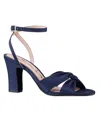 Nina Ashley Ankle Strap Sandal In Navy