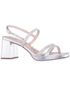 Nina Women's Berna Block-heel Strappy Sandals In Silver