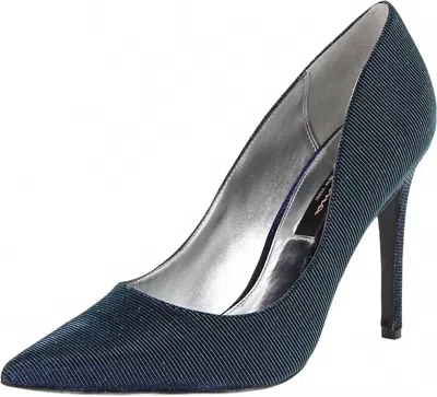 Nina Women's Brit Pump In Black Manhattan In Blue