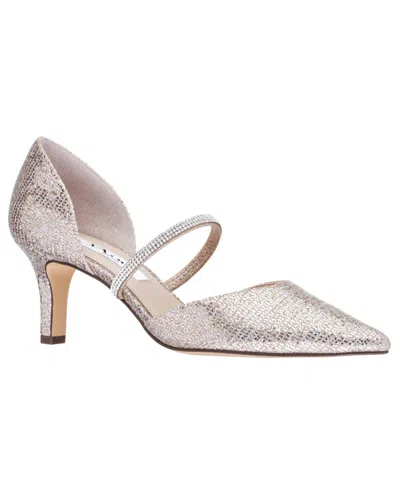 Nina Women's Brystol Evening Pumps In Champagne Glitter