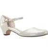 Nina Women's Cera Block Heel Sandals In Bone Pearl In Multi
