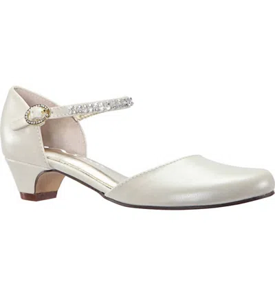 Nina Women's Cera Block Heel Sandals In Bone Pearl In Multi
