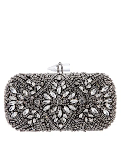 Nina Women's Crystal Embellished Minaudiere In Black,white