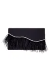Nina Women's Feather Flap Clutch