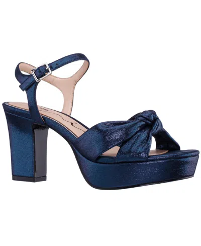 Nina Women's Floren Platform Block Heel Sandals In Blue