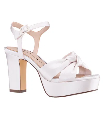Nina Women's Floren Platform Block Heel Sandals In White