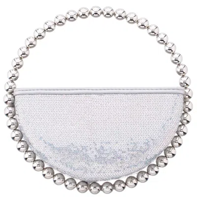 Nina Women's Lovey Sequin Circle Bag In Silver