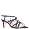 Nina Neptune Womens Leather Open Toe Strappy Sandals In Blue