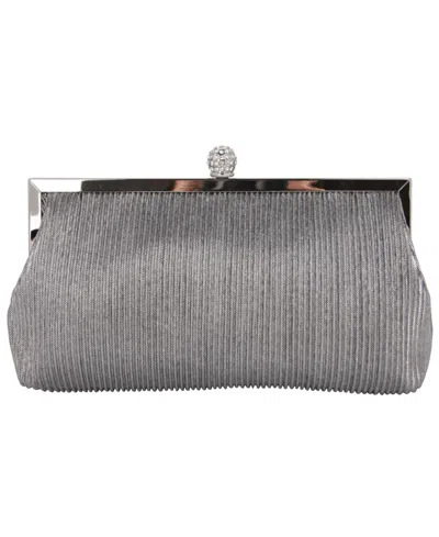 Nina Women's Pleated Metallic Frame Clutch