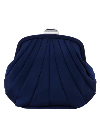 Nina Women's Quilted Art Deco Frame Bag In New Navy