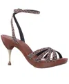 Nina Womens Animal Print Man Made Ankle Strap In Cheetah