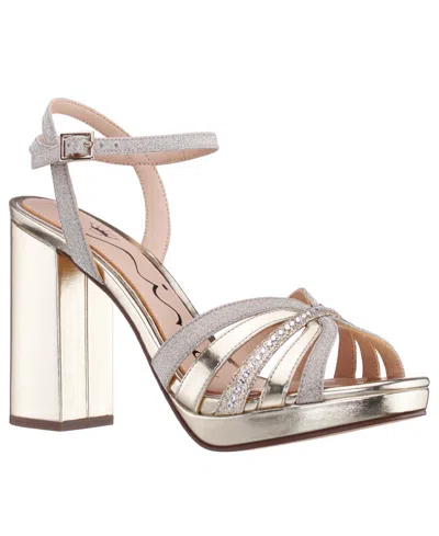 Nina Women's Shantay Square Toe Platform Sandals In Metallic