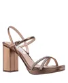 Nina Steven Embellished Platform Sandal In Bronze