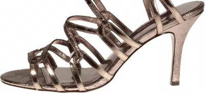 Nina Women's Velaina Stiletto Heel In Platino Crinkle In Gold