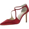 Nina Netta Ankle Strap Pointed Toe Pump In Multi