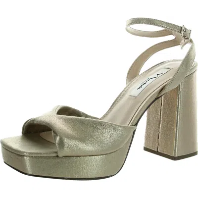 Nina Womens Glitter Platform Sandals In Gold