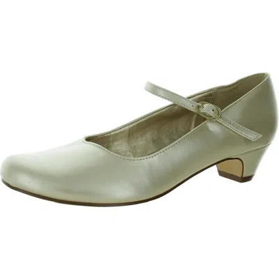 Nina Womens Round Toe Dressy Kitten Heels In Gold