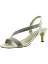 Nina Nieve Womens Dressy Open Toe Slingback Heels In White