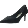 Nina Womens Solid Faux Suede Pumps In Black