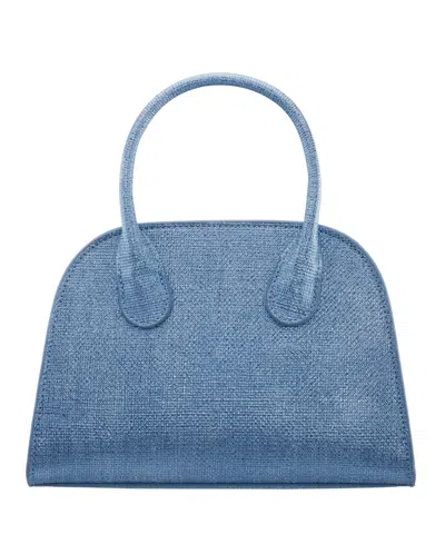 Nina Yorke Metallic Small Satchel Bag In Blue