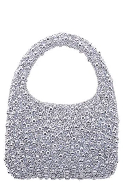 Nina Zariah Bubble Bead Top Handle Bag In Purple