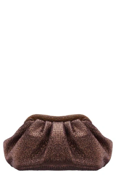 Nina Zayla Frame Clutch In Brown