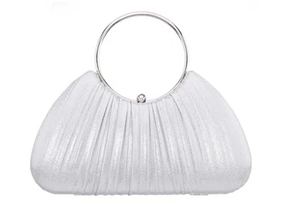 Nina Zaylee Clutch In Silver Metallic