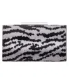 Nina Zebra Print Crystal Curved Minaudiere Clutch In Black,white