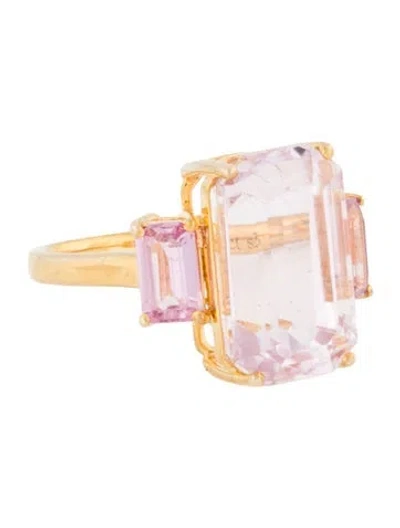 Pre-owned Nina Zhou 14k 8.22 Kunzite & Sapphire Cocktail Ring In Multi