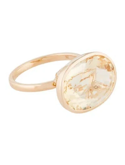 Pre-owned Nina Zhou 14k Scapolite Cocktail Ring In Multi
