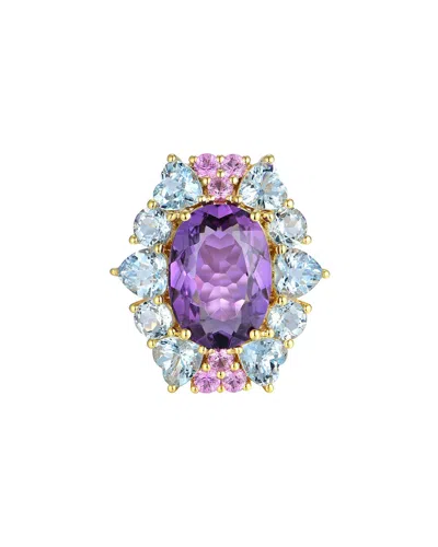 Nina Zhou Jewelry 14k 11.20 Ct. Tw. Gemstone Cocktail Ring In Purple