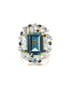 Nina Zhou Jewelry 14k 14.20 Ct. Tw. Gemstone Cocktail Ring In Gold