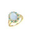 Nina Zhou Jewelry 14k 3.14 Ct. Tw. Diamond & Gemstone Cocktail Ring In Gold