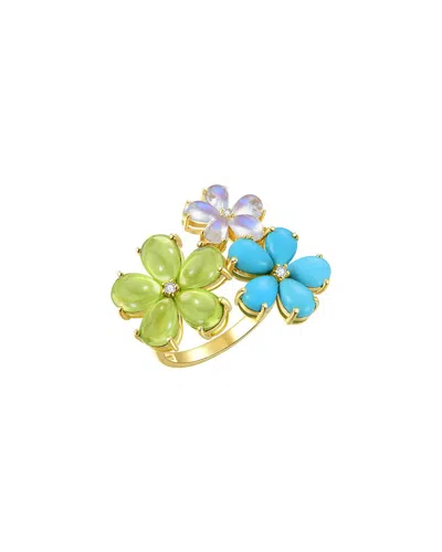 Nina Zhou Jewelry 14k 6.56 Ct. Tw. Diamond & Gemstone Cocktail Ring In Multi