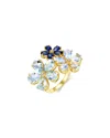 Nina Zhou Jewelry 14k 6.56 Ct. Tw. Gemstone Cocktail Ring In Gold