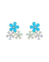 Nina Zhou Jewelry 14k 7.02 Ct. Tw. Diamond & Gemstone Stud Earrings In Gold