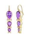 Nina Zhou Jewelry 14k 8.40 Ct. Tw. Diamond & Gemstone Drop Earrings In Gold