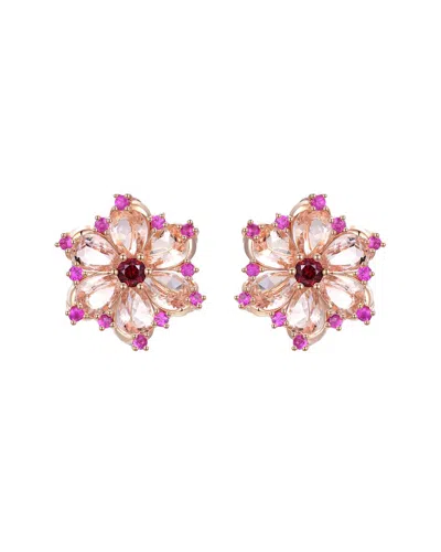 Nina Zhou Jewelry 14k Rose Gold 5.45 Ct. Tw. Gemstone Stud Earrings
